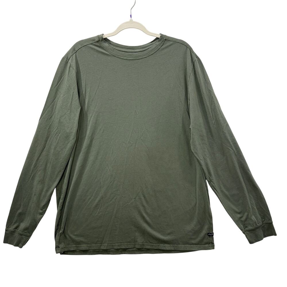 Good Man Brand Size XXL Long Sleeve T-Shirt Crew Neck‎ Olive Green Soft Cotton